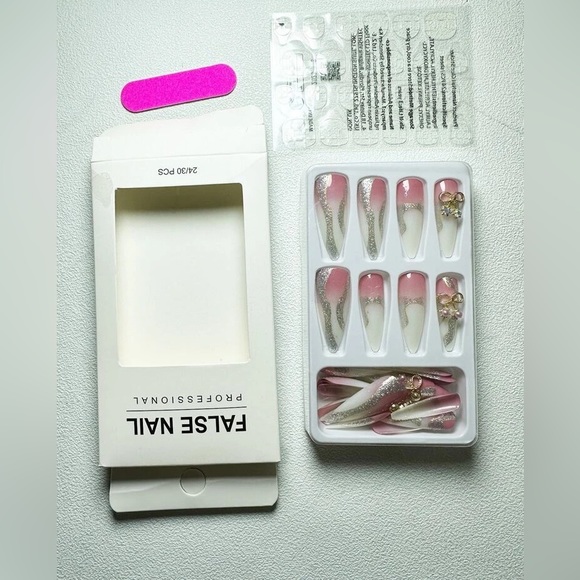 24pcs Long Stiletto Ombre Fake Nail - Picture 5 of 8